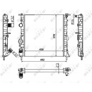 Kühler, Motorkühlung 58023 Kühler, Motorkühlung 58023