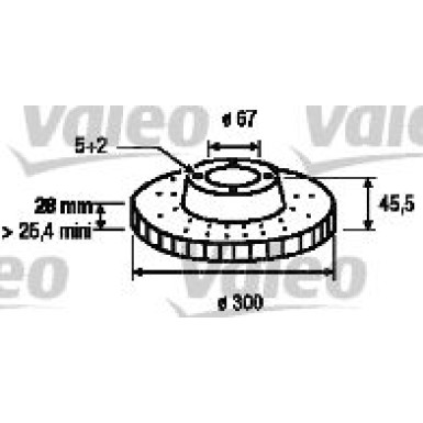 VALEO Bremsscheibe 186461