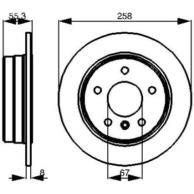 Bremsscheibe 0 986 479 B36 Bremsscheibe 0 986 479 B36
