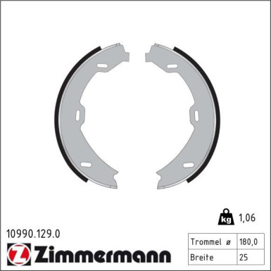 ZIMMERMANN Bremsbacken 10990.129.0 ZIMMERMANN Bremsbacken 10990.129.0
