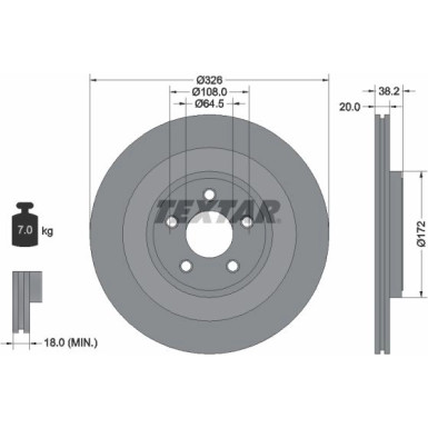 Bremsscheibe Jaguar T. Xf/Xj/Xk 2.0-5.0 08 PRO+ 92178005