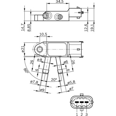 85 616 006 Sensor, Abgasdruck 0 281 002 772 85 616 006 Sensor, Abgasdruck 0 281 002 772