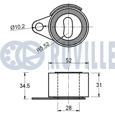 Spannrolle, Zahnriemen 55604 Spannrolle, Zahnriemen 55604
