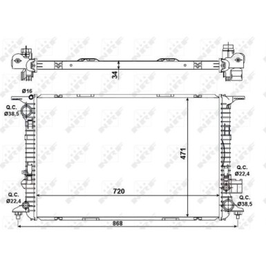 Kühler, Motorkühlung NRF58439