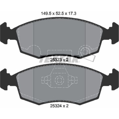 Bremsbelagsatz Fiat P. Panda 0,9-1,3 B/D 12 2532301 Bremsbelagsatz Fiat P. Panda 0,9-1,3 B/D 12 2532301
