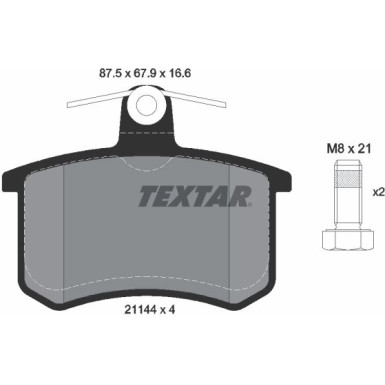 Bremsbelagsatz Vw T. A80/100/A4/A Q+ 2114401 Bremsbelagsatz Vw T. A80/100/A4/A Q+ 2114401