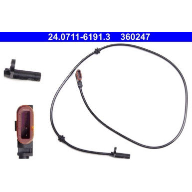 ATE ABS Sensor 24.0711-6191.3