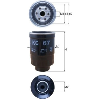 MAHLE Kraftstofffilter KC 67