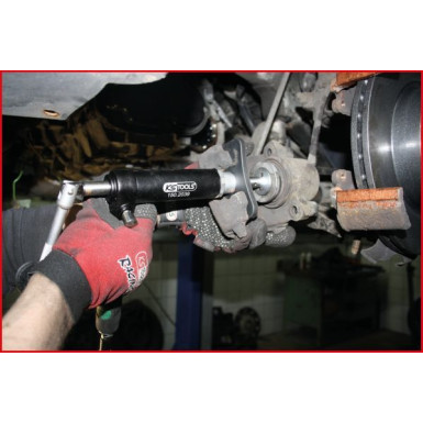 KS TOOLS Bremszylinder-Kolben-Werkzeugsatz mit Pneumatikspindel, 18-teilig 150.2000