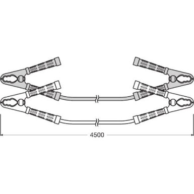 Starthilfekabel 35mm 900A Kupferbesch. Alu-Kabel 4,5m STARTER CABLE 900A OSC350A