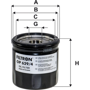 FILTRON Ölfilter OP 629/4 FILTRON Ölfilter OP 629/4