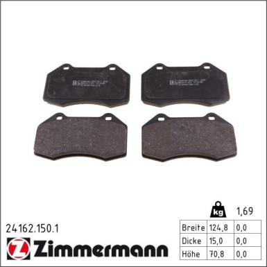 ZIMMERMANN Bremsbeläge 24162.150.1
