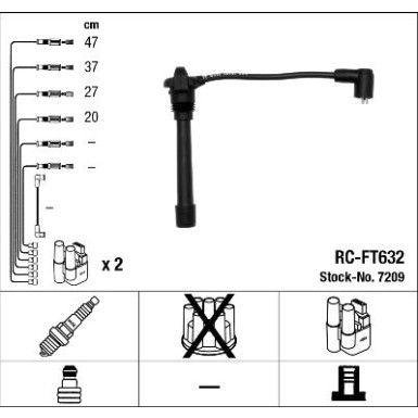 RC-FT632 NGK - Zündkabelsatz 7209 RC-FT632 NGK - Zündkabelsatz 7209