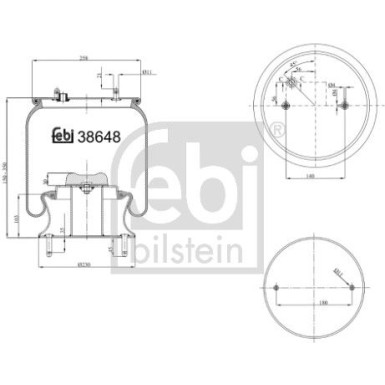 FEBI BILSTEIN Luftfeder 38648 FEBI BILSTEIN Luftfeder 38648