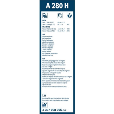 Bosch Scheibenwischer Aerotwin A280H 3397008005 Bosch Scheibenwischer Aerotwin A280H 3397008005