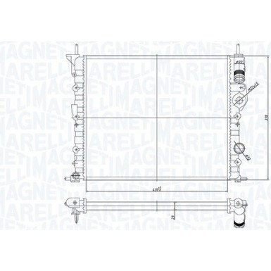 MAGNETI MARELLI Kühler, Motorkühlung 350213194700 MAGNETI MARELLI Kühler, Motorkühlung 350213194700