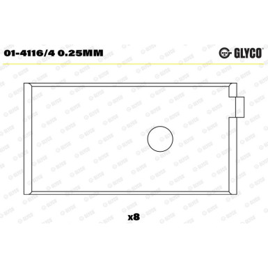 GLYCO Pleuellager 01-4116/4 0.25mm