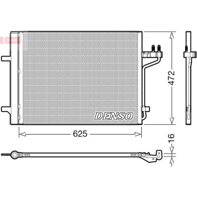 DENSO Kondensator, Klimaanlage DCN10047