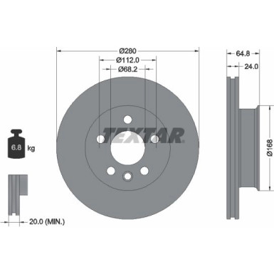 Bremsscheibe Vw P. T4 2.4-2 92056000