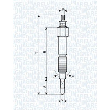 MAGNETI MARELLI Glühkerze 062900093304 MAGNETI MARELLI Glühkerze 062900093304