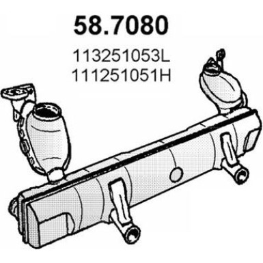 Endschalldämpfer VW Käfer,Karmann 47 58.7080
