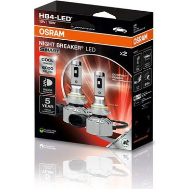 OSRAM NIGHT BREAKER LED SMART HB4 | 2 Stk. Straßenzugelassene LED-Nebelscheinwerferlampen