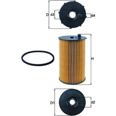 MAHLE Ölfilter OX 205/2D MAHLE Ölfilter OX 205/2D