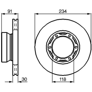 Bremsscheibe MERCEDES-BENZ T2/LN1 86-13 0 986 478 407