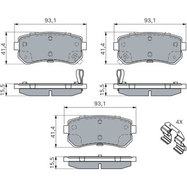 Bremsklötze HYUNDAI Creta KIA 15 0 986 494 887 Bremsklötze HYUNDAI Creta KIA 15 0 986 494 887
