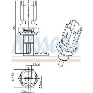 NISSENS Sensor, Kühlmitteltemperatur 207033 NISSENS Sensor, Kühlmitteltemperatur 207033