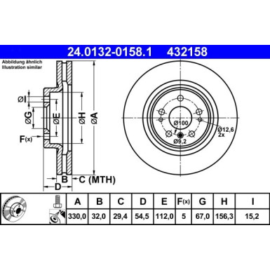 Bremsscheibe Db P. W164/W251 3.0-5.5 4-Matic 05 24.0132-0158.1 Bremsscheibe Db P. W164/W251 3.0-5.5 4-Matic 05 24.0132-0158.1