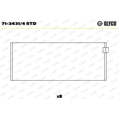 GLYCO Pleuellager 71-3431/4 STD GLYCO Pleuellager 71-3431/4 STD