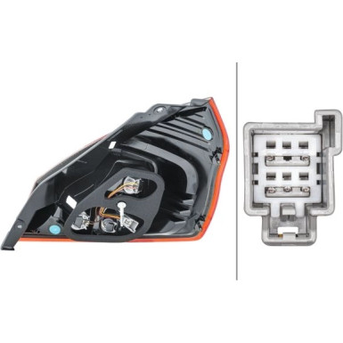 HECKLEUCHTE L 12 V HELLA FORD FIESTA 3/5-T 1,13-12,16 2VP 354 805-011