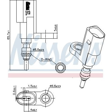 NISSENS Sensor, Kühlmitteltemperatur 207030 FIRST FIT