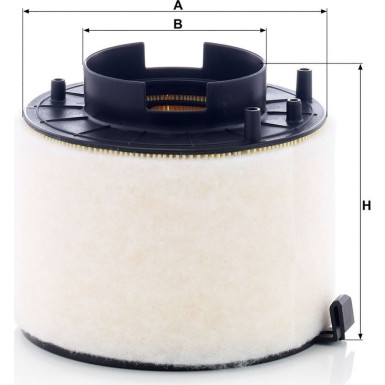 Mann & Hummel Luftfilter PKW AUDI A4,A5,Q5 2.0 TDI 07 C 17 009