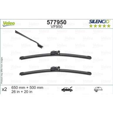 VALEO Silencio Flat Blade Set 577950 VALEO Silencio Flat Blade Set 577950