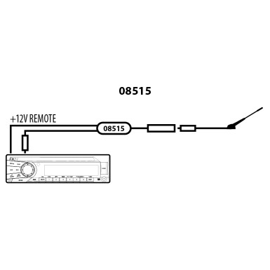 Phonocar AM/FM-Antennenverstärker 36 cm AM 12 dB FM 8 dB 08515