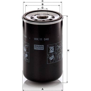 Mann & Hummel Kraftstofffilter LKW FORD Cargo WK 11 046