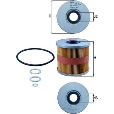 MAHLE Ölfilter OX 122D MAHLE Ölfilter OX 122D