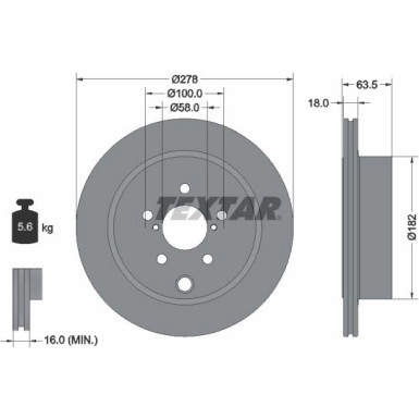 Bremsscheibe Subaru T. Forester 2.0 13 PRO 92278503 Bremsscheibe Subaru T. Forester 2.0 13 PRO 92278503