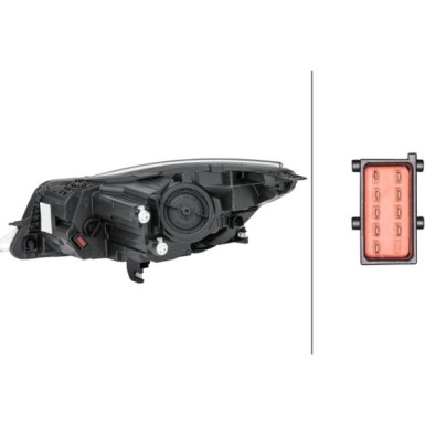 SCHEINWERFER R HELLA OPEL INSIGNIA A 08-17 1EL 011 165-761