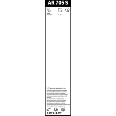 Bosch Scheibenwischer Aerotwin Retrofit AR705S 3397014637 Bosch Scheibenwischer Aerotwin Retrofit AR705S 3397014637