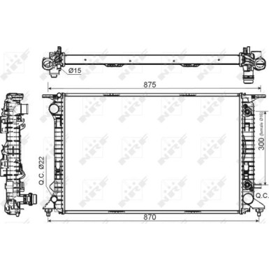 Kühler, Motorkühlung 53116 Kühler, Motorkühlung 53116
