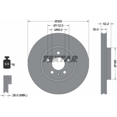 Bremsscheibe Vw P. A4/A5/Q5 2.0-3.2 Fsi 07 PRO+ 92160005 Bremsscheibe Vw P. A4/A5/Q5 2.0-3.2 Fsi 07 PRO+ 92160005