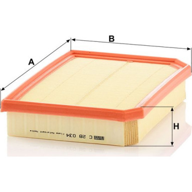 Mann & Hummel Luftfilter PKW MB A-Klasse A 250 14 C 28 034
