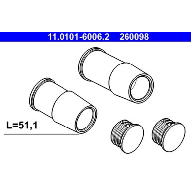Führungshülsensatz, Bremssattel 11.0101-6006.2 Führungshülsensatz, Bremssattel 11.0101-6006.2