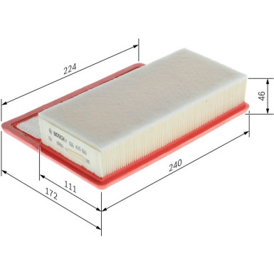 Luftfiltereinsatz F 026 400 680 Luftfiltereinsatz F 026 400 680