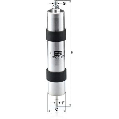 Mann & Hummel Kraftstofffilter PKW BMW 5er(E39),Z8,M5 (E39) WK 516/2