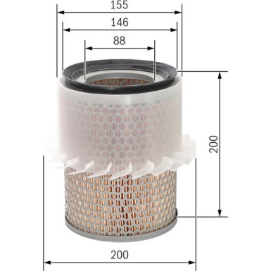 Luftfilter 1987429186 Luftfilter 1987429186