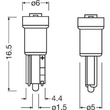 Osram LEDriving® SL ~W2.3W W2x4.6d 0.25W 12V 6000K 25 lm White 2 St 2723DWP-02B